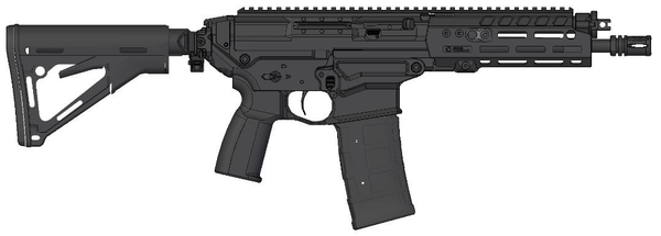 Selbstladebüchse SIG SAUER SG563 SB 9" 5.56 NATO - Schwarz / FDE / Grün, Bild 2